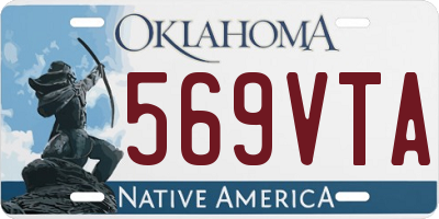 OK license plate 569VTA