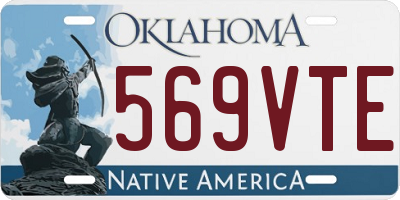 OK license plate 569VTE