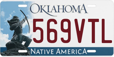 OK license plate 569VTL