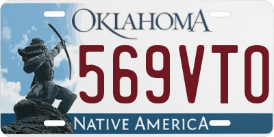 OK license plate 569VTO