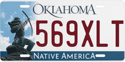 OK license plate 569XLT