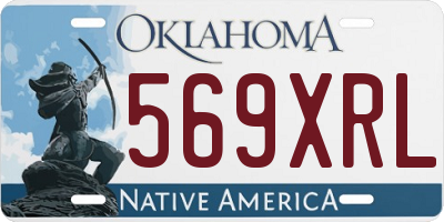 OK license plate 569XRL