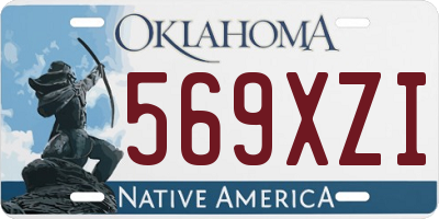 OK license plate 569XZI