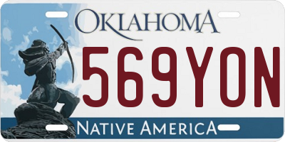OK license plate 569YON