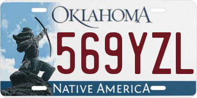 OK license plate 569YZL