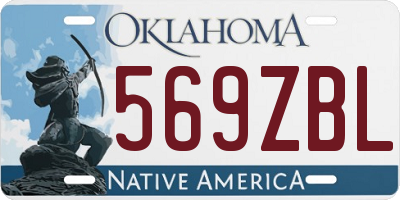 OK license plate 569ZBL