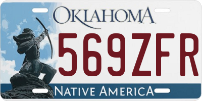 OK license plate 569ZFR