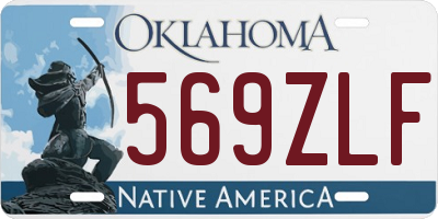 OK license plate 569ZLF