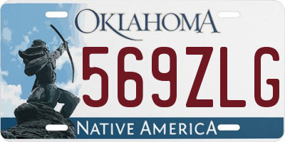 OK license plate 569ZLG