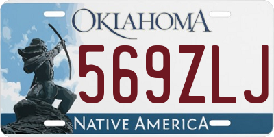 OK license plate 569ZLJ