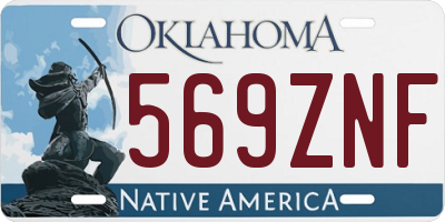 OK license plate 569ZNF