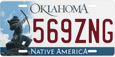 OK license plate 569ZNG