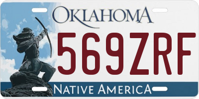 OK license plate 569ZRF