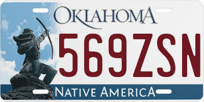 OK license plate 569ZSN