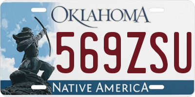 OK license plate 569ZSU