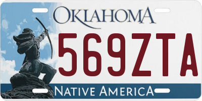 OK license plate 569ZTA