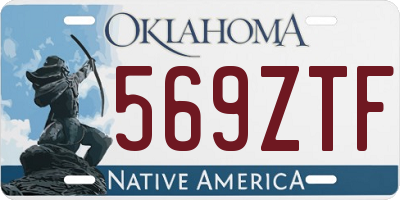 OK license plate 569ZTF