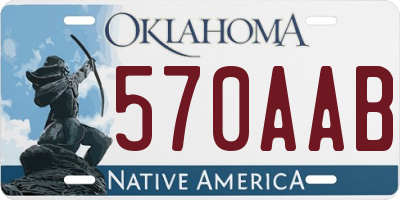 OK license plate 570AAB