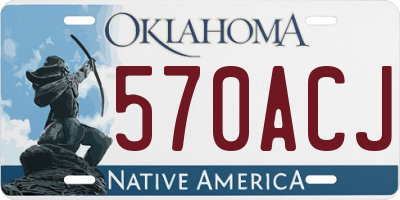 OK license plate 570ACJ