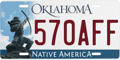 OK license plate 570AFF
