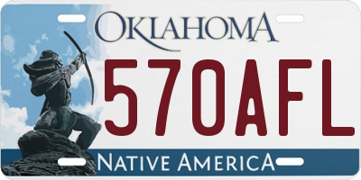OK license plate 570AFL
