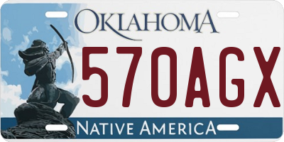 OK license plate 570AGX