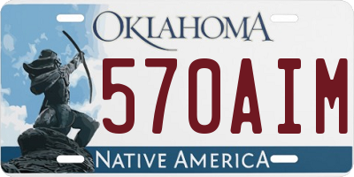 OK license plate 570AIM