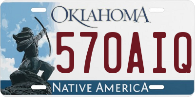OK license plate 570AIQ