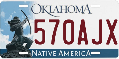 OK license plate 570AJX