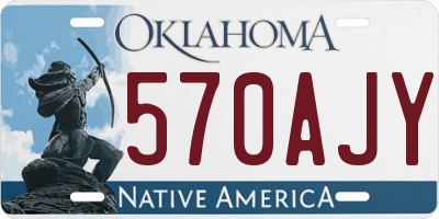 OK license plate 570AJY