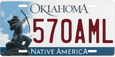 OK license plate 570AML