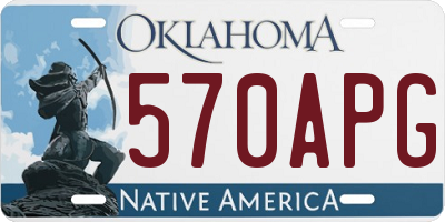 OK license plate 570APG