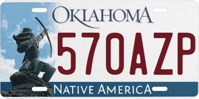 OK license plate 570AZP