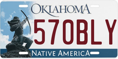OK license plate 570BLY