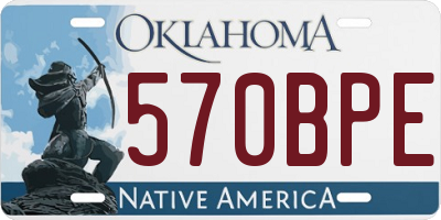 OK license plate 570BPE