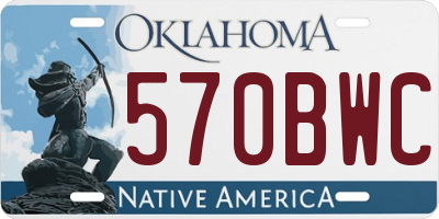 OK license plate 570BWC