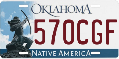 OK license plate 570CGF