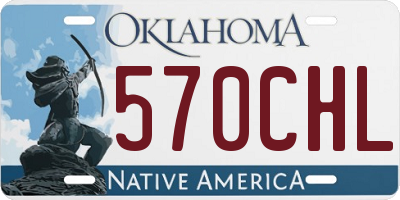 OK license plate 570CHL