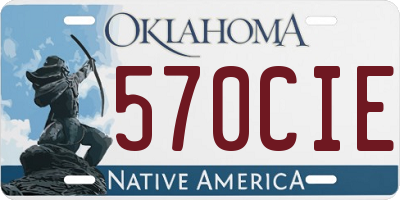OK license plate 570CIE