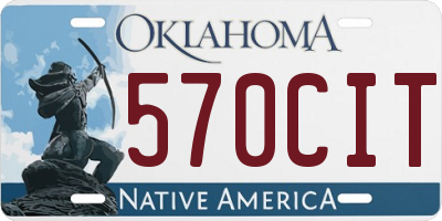 OK license plate 570CIT