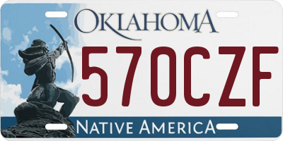 OK license plate 570CZF
