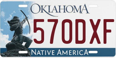 OK license plate 570DXF