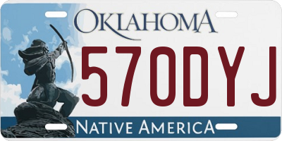 OK license plate 570DYJ