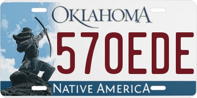 OK license plate 570EDE