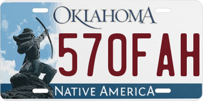 OK license plate 570FAH