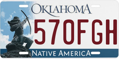 OK license plate 570FGH