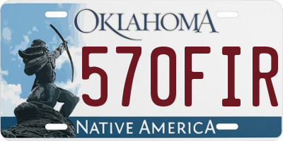 OK license plate 570FIR