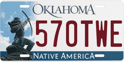 OK license plate 570TWE