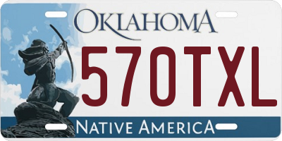 OK license plate 570TXL