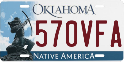 OK license plate 570VFA